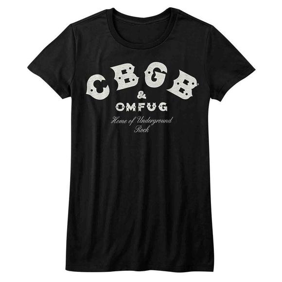 Cbgb Logo Black Junior Womens T-Shirt - Picture 1 of 4